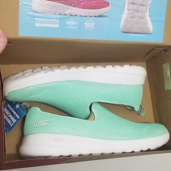 Skechers Shoes - NWT Skechers slip-on Go Walk Ortholite mint colored sneakers women's 9.5